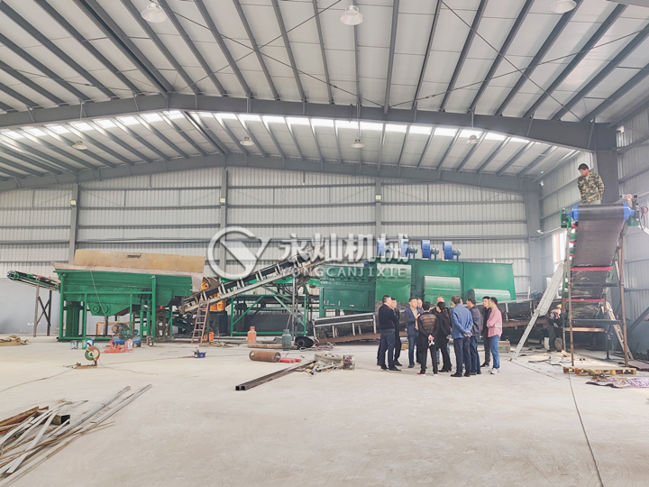 浙江寧波建筑垃圾分揀設(shè)備安裝現(xiàn)場